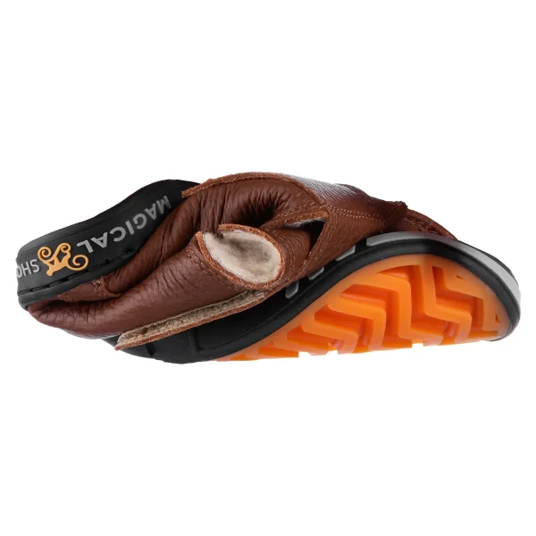 Ghete copii imblănite piele naturala barefoot Magical Shoes