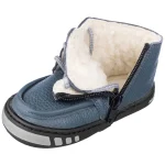 Ghete copii imblănite piele naturala barefoot Magical Shoes