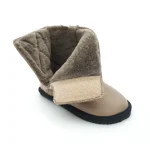 Macco cizme imblanite copii piele naturala lana barefoot primii pași bej crem