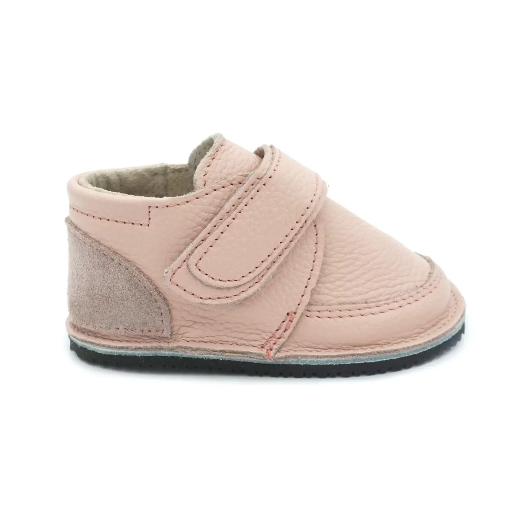 Macco ghete copii roz cu branț detașabil din lână piele naturală barefoot primii pași Macco ghete copii roz cu branț detașabil din lână piele naturală barefoot primii pași