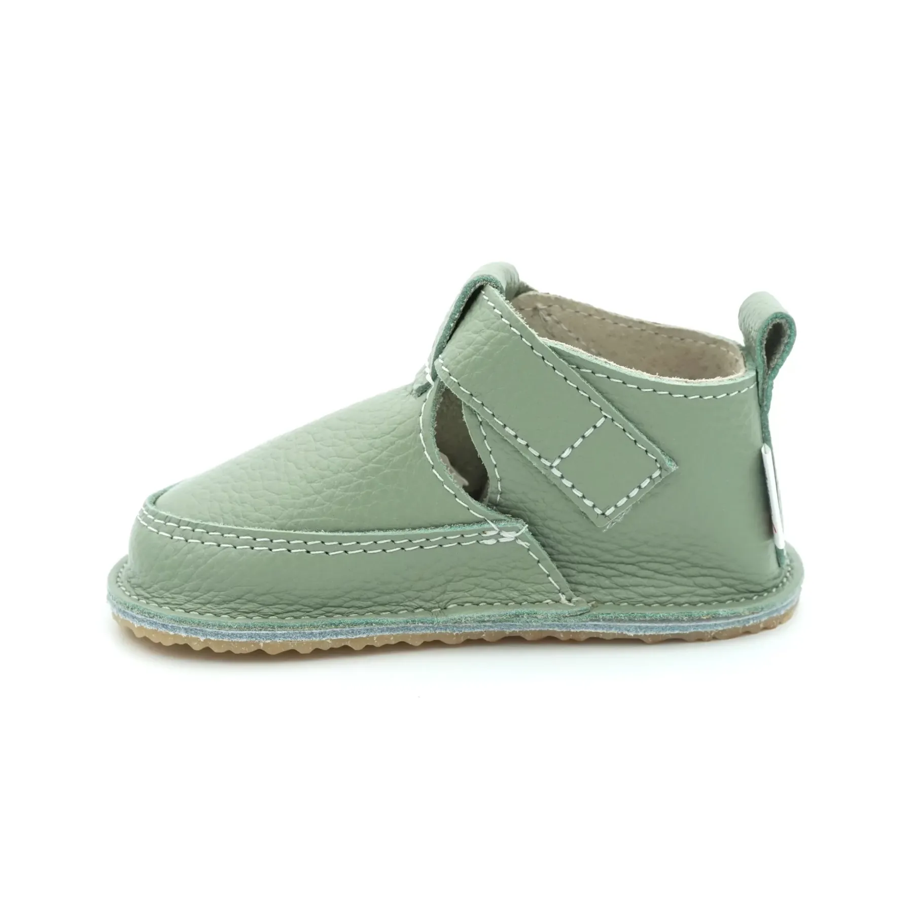 Macco pantofi barefoot primii pași bebeluși și copii verde piele naturală Macco pantofi barefoot primii pași bebeluși și copii verde piele naturală