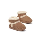 Cizme tip ugg bebelusi si copii fete baieti imblanite, usoare culoare maro Nida