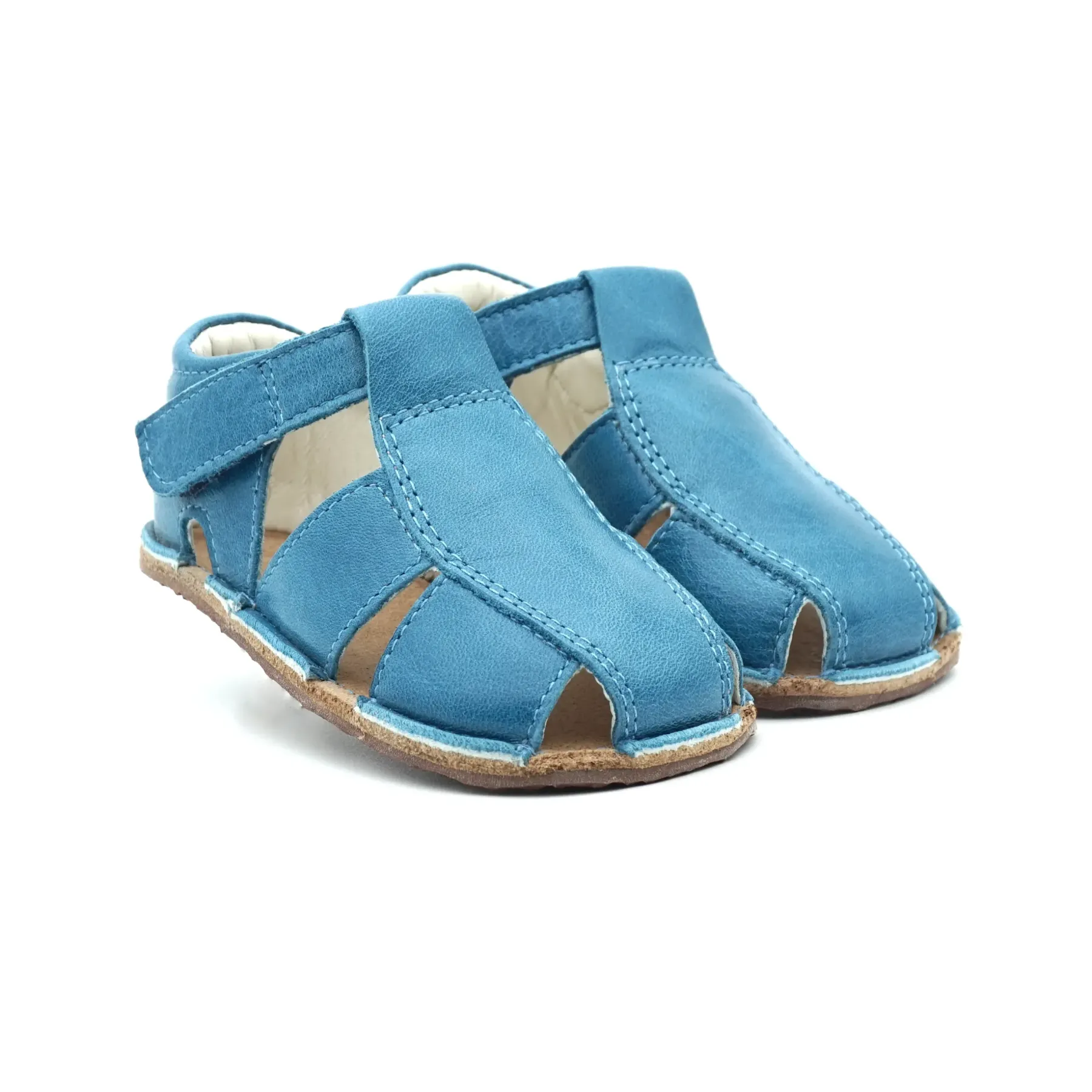 Sandale bebelusi, sandale primii pasi barefoot sandale copii baieti piele naturala albastru tipitoe Sandale bebelusi, sandale primii pasi barefoot sandale copii baieti piele naturala albastru tipitoe