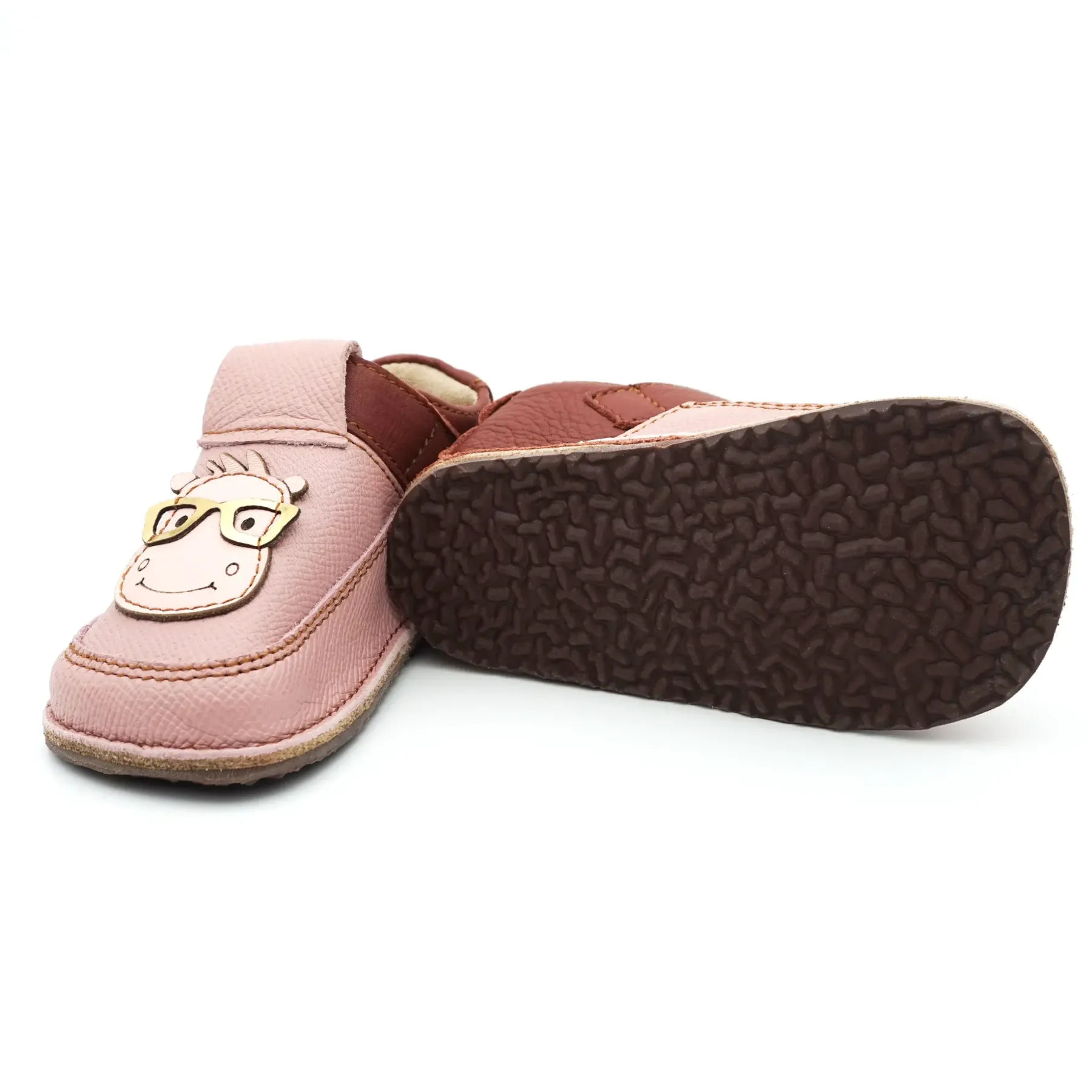 Papucei primii pasi pantofi barefoot copii fete incaltaminte bebelusi piele naturala talpa flexibila roz hipopotam Papucei primii pasi pantofi barefoot copii fete incaltaminte bebelusi piele naturala talpa flexibila roz hipopotam