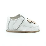 Papucei Primii Pasi Pantofi Barefoot bebe fete talpa flexibila piele naturala Alb Iepuras incaltaminte bebelusi