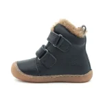 Ghete primii pasi imblanite, piele naturala, blana moale, talpa flexibila, albastru, Weestep, Spania