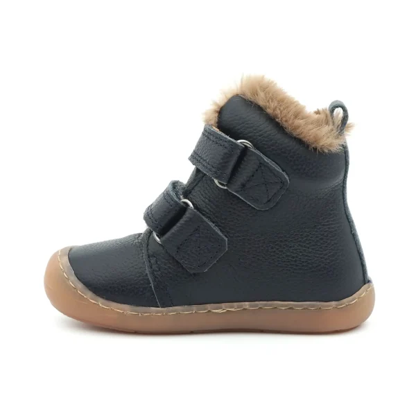 Ghete primii pasi imblanite, piele naturala, blana moale, talpa flexibila, albastru, Weestep, Spania