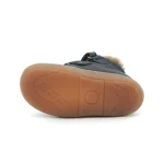 Ghete primii pasi imblanite, piele naturala, blana moale, talpa flexibila, albastru, Weestep, Spania
