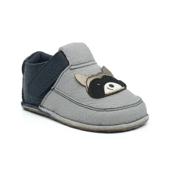 Papucei Pantofi Barefoot Primii Pasi bebe copii baieti fete gri raton