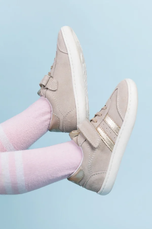 Pantofi fete barefoot copii si bebelusi, papucei primii pasi bebelusi, piele naturala, talpa flexibila, incaltaminte copii, Chetto bej