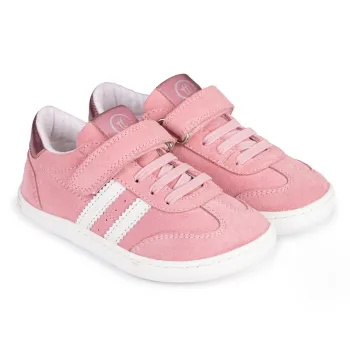 Adidasi fete barefoot copii si bebelusi, papucei primii pasi bebelusi, piele naturala, talpa flexibila, incaltaminte copii, Chetto roz