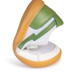 Pantofi barefoot copii si bebelusi, papucei primii pasi bebelusi, piele naturala, talpa flexibila, incaltaminte copii, Chetto, verde