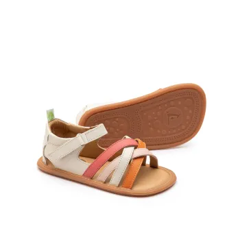 Sandale bebelusi barefoot copii fete, primii pasi bebelusi, piele naturala, talpa dreapa, flexibili Tip Toey Joey