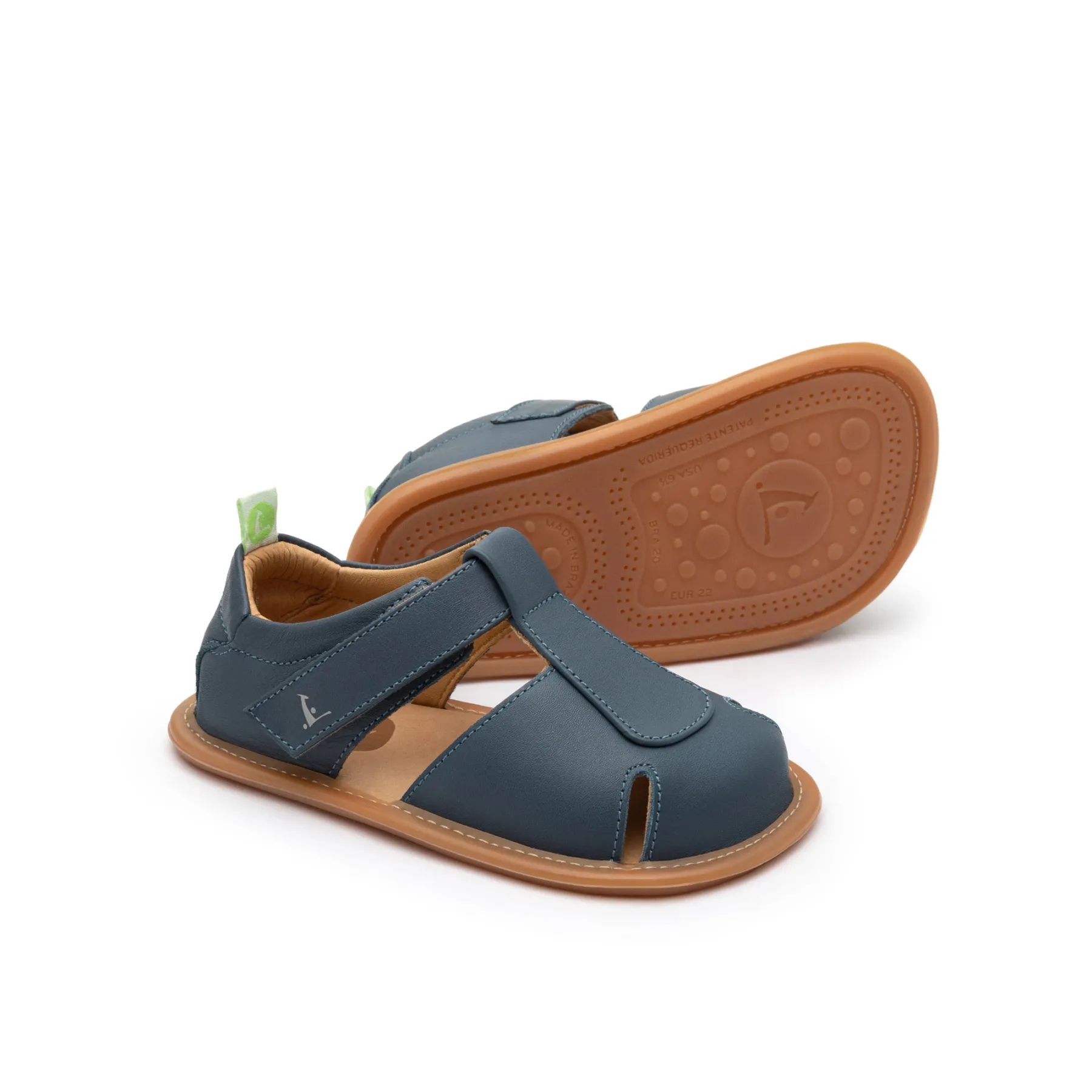 Sandale copii barefoot, primii pasi, piele naturala, talpa flexibila, forma anatomica, albastru, velcro, Tip Toey Joey Sandale copii barefoot, primii pasi, piele naturala, talpa flexibila, forma anatomica, albastru, velcro, Tip Toey Joey