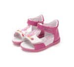 Sandale bebelusi, primii pasi, fete, piele naturala, talpa flexibila, roz, DD Step