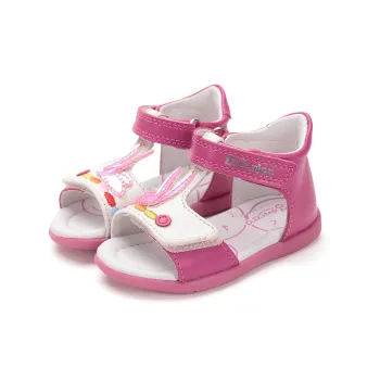 Sandale bebelusi, primii pasi, fete, piele naturala, talpa flexibila, roz, DD Step