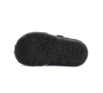 DD Step Pantofi primii pasi barefoot, baieti, piele naturala, talpa flexibila, negru