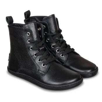 Cizme barefoot, captusite, piele naturala, negru, Chetto