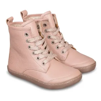 Cizme captusite fete, barefoot piele naturala, Roz Pudra, Chetto