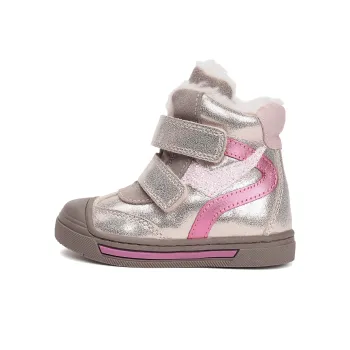 Ghete imblanite fete, primii pasi, piele naturala, talpa cu supinatie, bronze, Ponte20