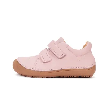 Pantofi DD Step barefoot fete, piele naturala, talpa ultraflexibila, Roz pudrat
