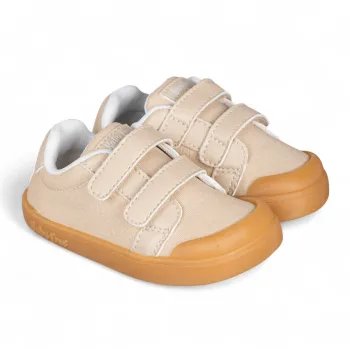 Tenisi primii pasi, barefoot, canvas, talpa ultraflexibila, Chetto, bej