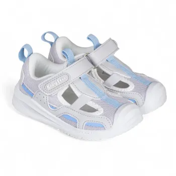 Sandale primii pasi barefoot, ultra flexibile, mesh, gri, Chetto