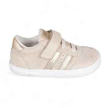 Pantofi barefoot primii pasi, tip sport, piele naturala, Chetto bej oro