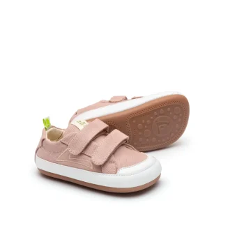 Pantofi barefoot primii pasi, Tip Toey Joey, Bossy Green, roz quartz