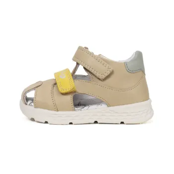 Sandale Ponte cu supinatie, copii, piele naturala, talpa usoara, ferma, calcai intarit, bej