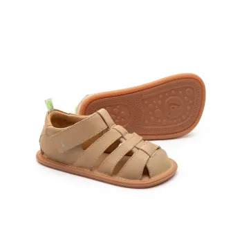 Sandale barefoot, bebelusi si copii, piele naturala, Tip Toey Joey, Sandy Sand
