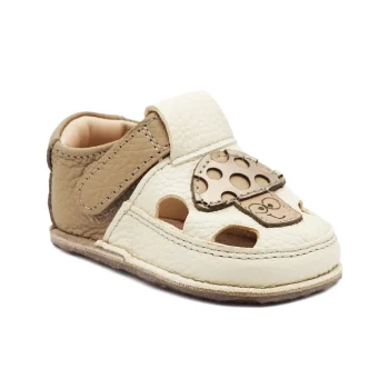 Sandale bebelusi, copii, barefoot, primii pasi, piele naturala – Bej, Ciupercuta