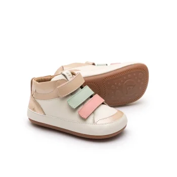Tip Toey Joey sneakers inalt barefoot primii pasi fete, piele naturala, METROPOLY