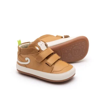 Tip Toey Joey sneakers barefoot primii pasi copii, maro, MONKEY HUG